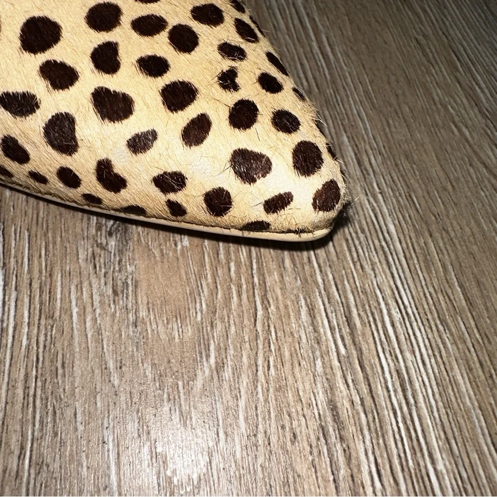 Dolce Vita Women’s Elmo Leopard Calf Hair Pointed Toe Slides Preppy Brown SZ 10 - Picture 3 of 15